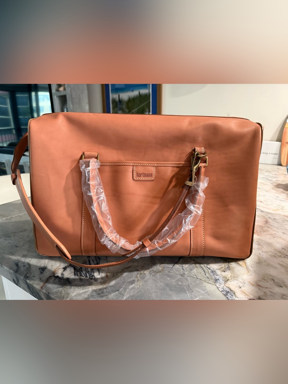Hartmann Natural Leather Tote Bag
